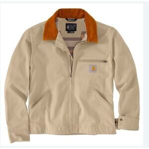 Carhartt Sz Large Rugged Flex Duck Relaxed Fit Jacket. Sand Dune. Lined Stretch